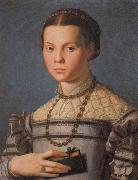 Agnolo Bronzino Portrait of a Little Gril with a Book painting